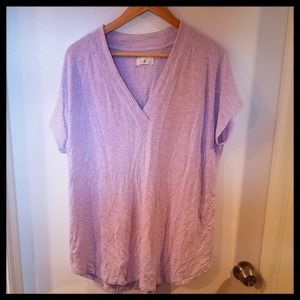 Lou & Grey Lilac Heathered Lightweight Sweatshirt